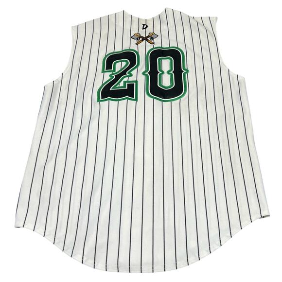 Vintage Delong MiLB Game Used # 20 Minor League Baseball Jersey Men 44 LARGE - Picture 2 of 7